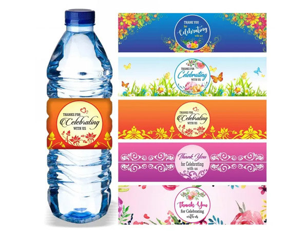 What paper do you use for custom water bottle labels?