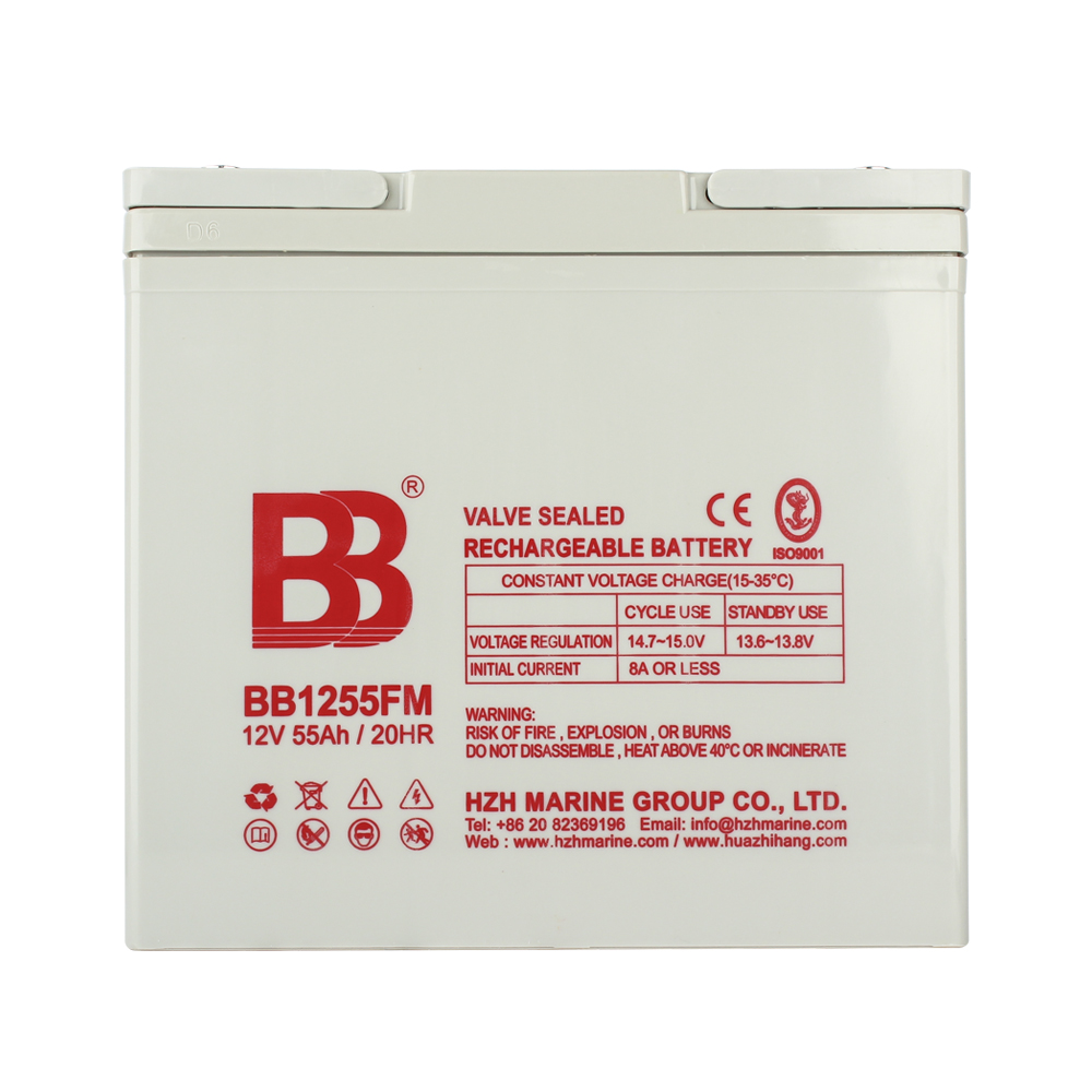 BB 1255FM 12V 55Ah Marine Deep Cycle Battery | HZH Marine