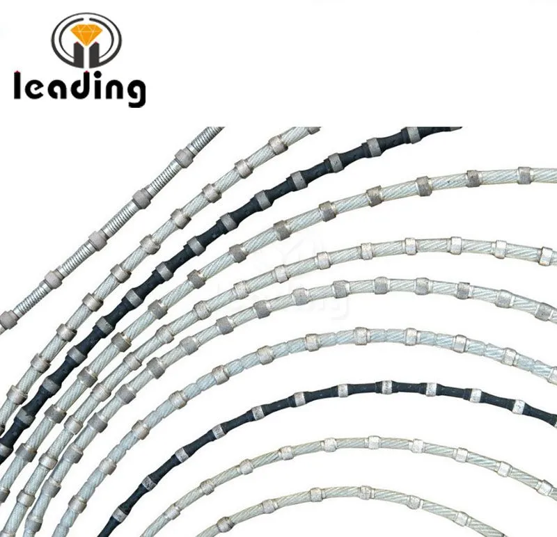 Sintered Diamond Cutting Wire Saw for quarrying, squaring, profiling for granite, marble, sandstone and concrete