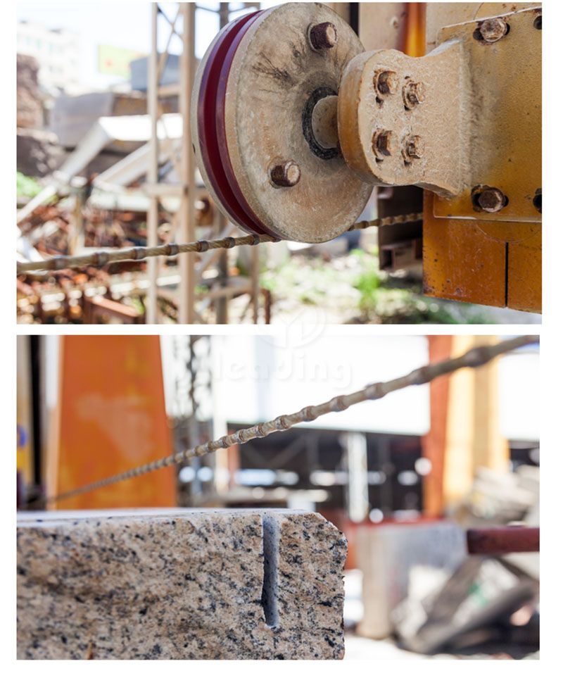Granit, mermer, kumtaşı ve beton için taş ocakçılığı, kare alma, profil oluşturma için Sinterlenmiş Elmas Kesme Tel Testere