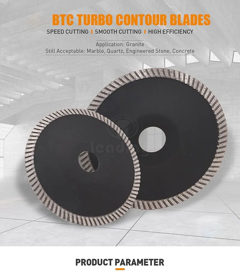 Fine Turbo Continuous Rim Diamond Concave Contour Blade for Cutting Curves