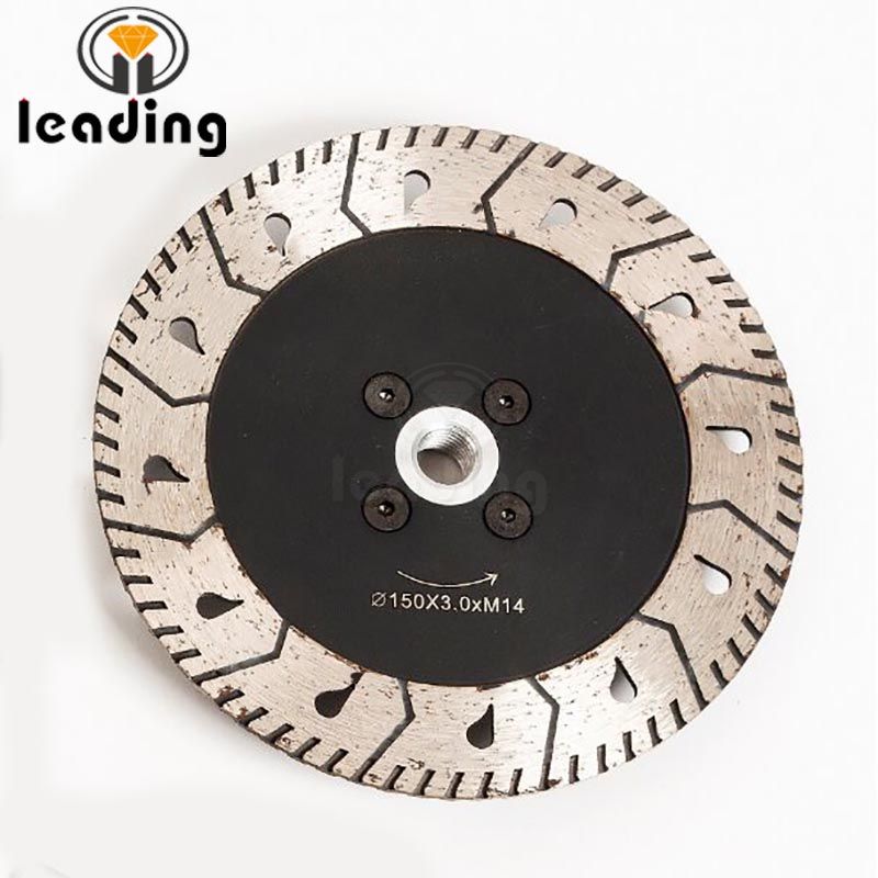 Flush Cutting and Shaping Blade With Cooling Holes and M14 or 5/8