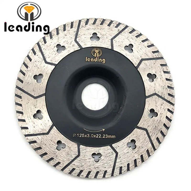 Flush Cutting and Shaping Blade With Cooling Holes and M14 or 5/8&quot;-11 Flange