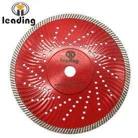 Reinforced Turbo Blade With Self-Flange For Cutting Granite, Concrete and Snadstone