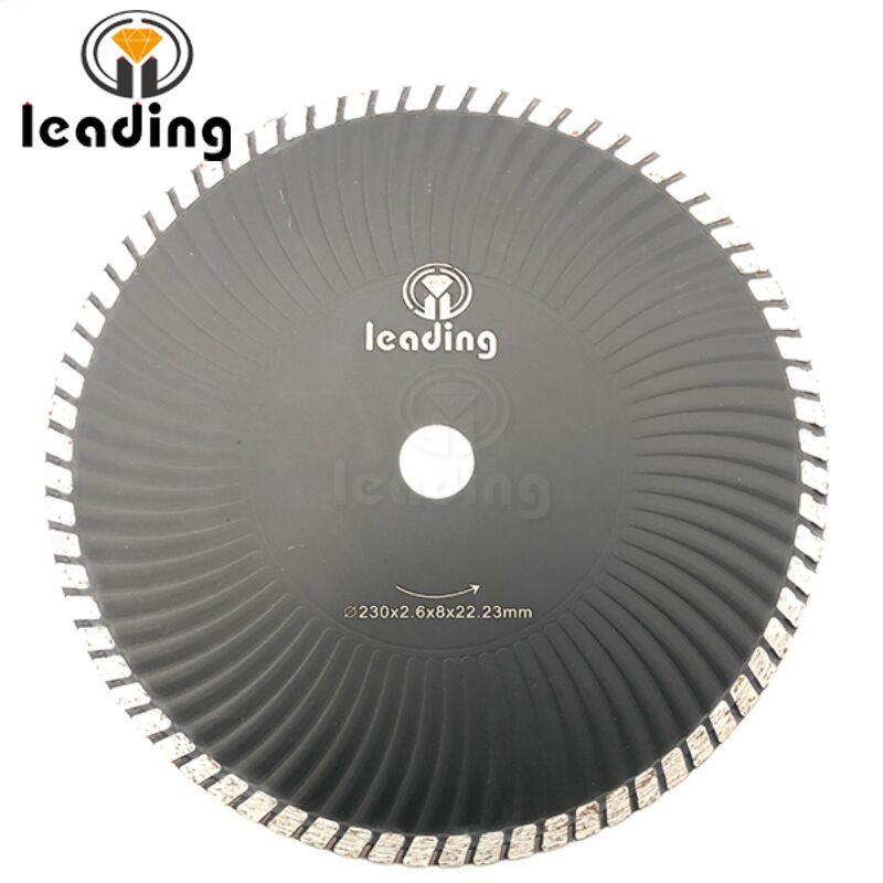 Reinforced Wave Turbo Blade With Self-Flange For Cutting Granite, Concrete and Snadstone