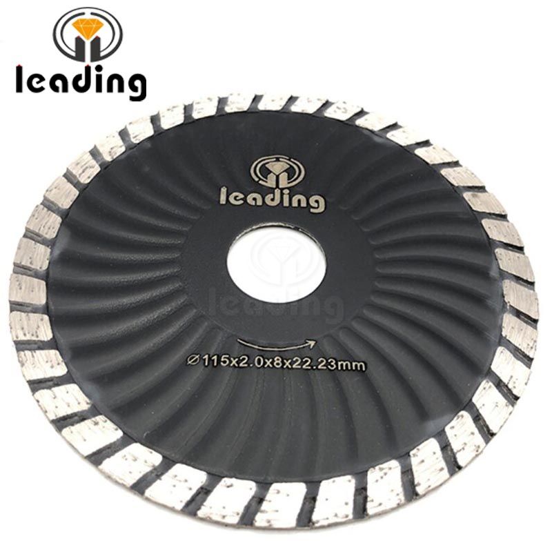 Reinforced Wave Turbo Blade With Self-Flange For Cutting Granite, Concrete and Snadstone