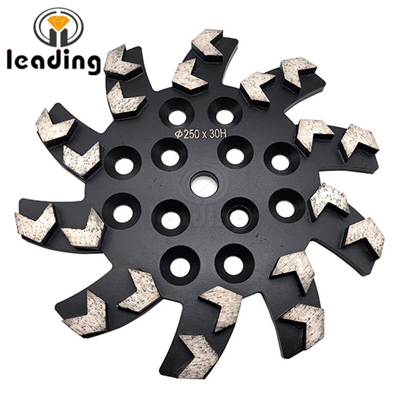 10-дюймовый звездообразный бетонный шлифовальный диск со стрелками