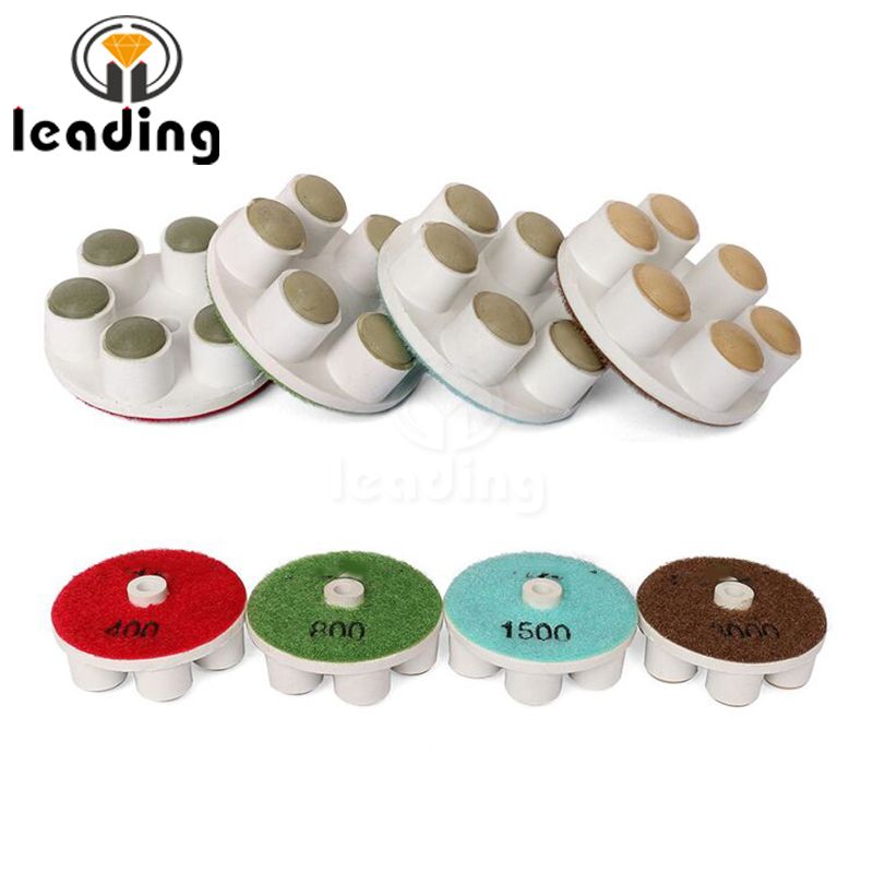 2-3 / 8 inci (60mm) 6 Post Resin Bond Polishing Pads