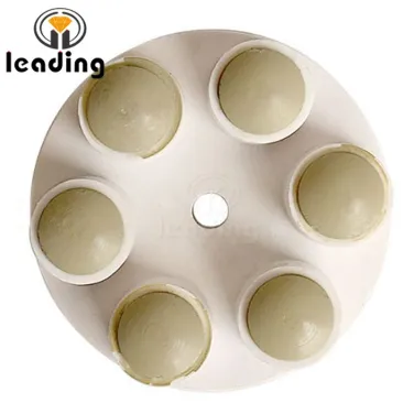 2-3 / 8 inch (60mm) 6 miếng đệm đánh bóng nhựa liên kết sau