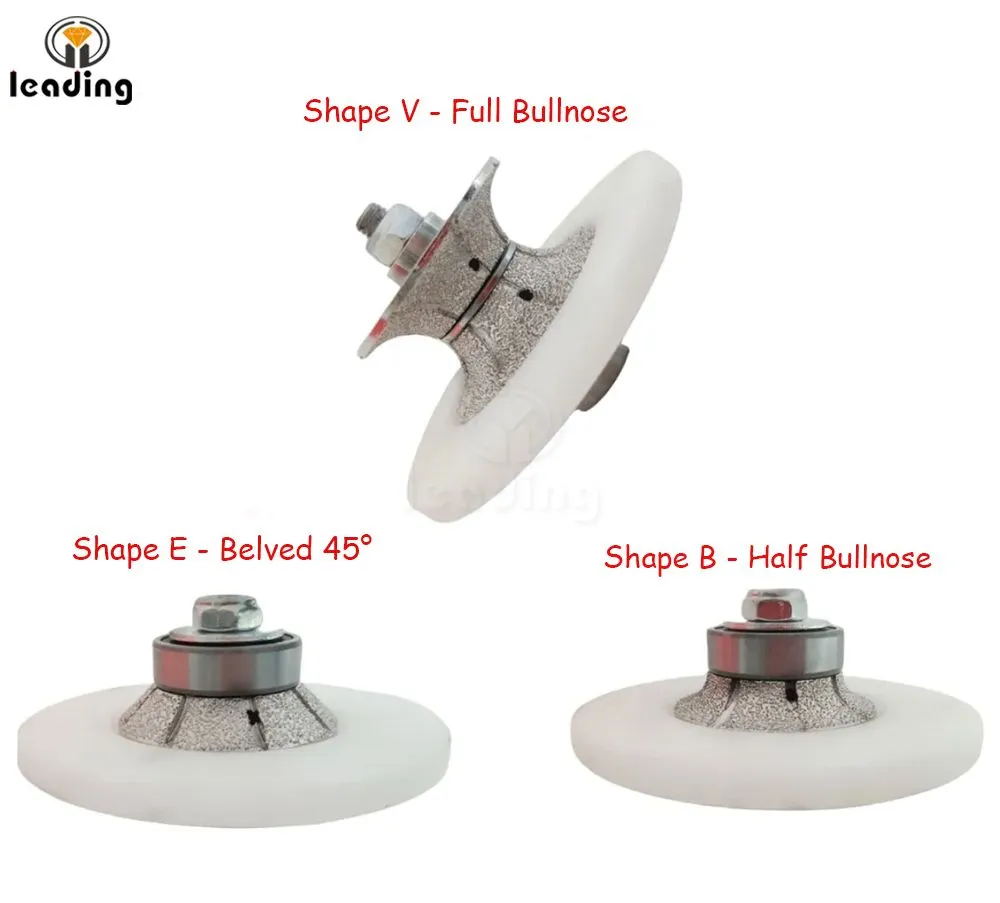 B shape Half Bullnose White Nylond Guide Hand Profiling Wheels