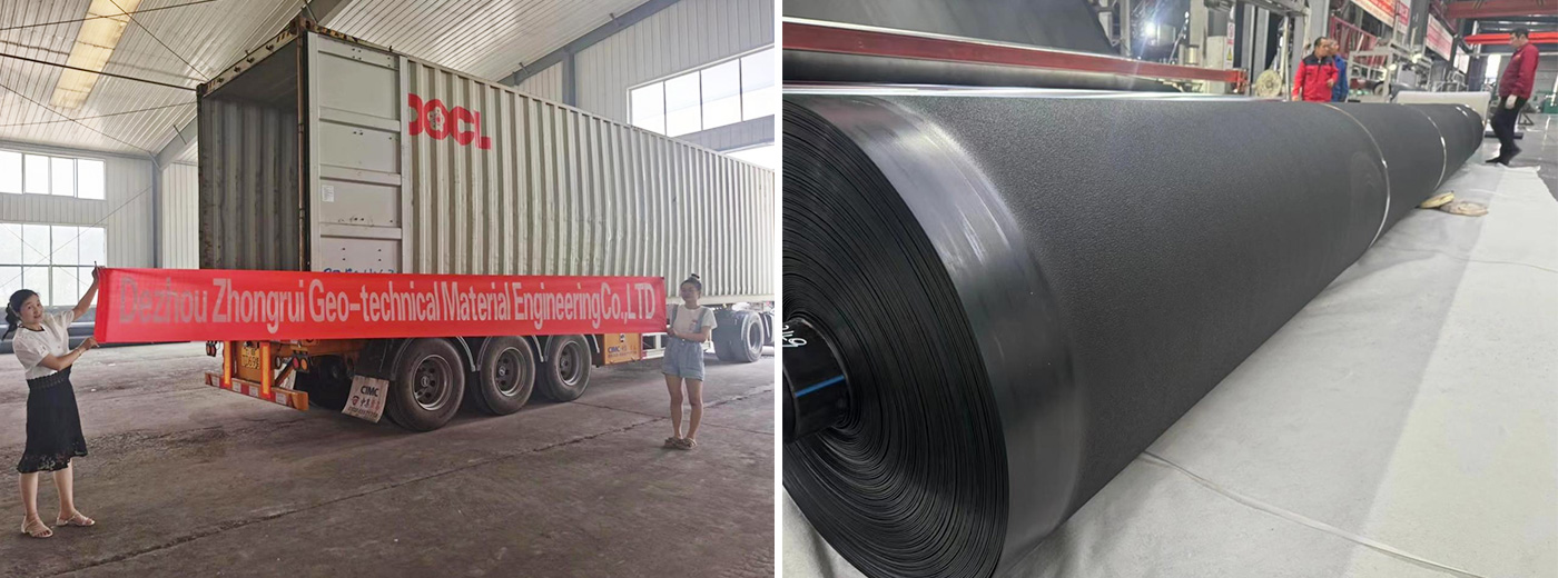 Rough Geomembrane Shipped To Indonesia