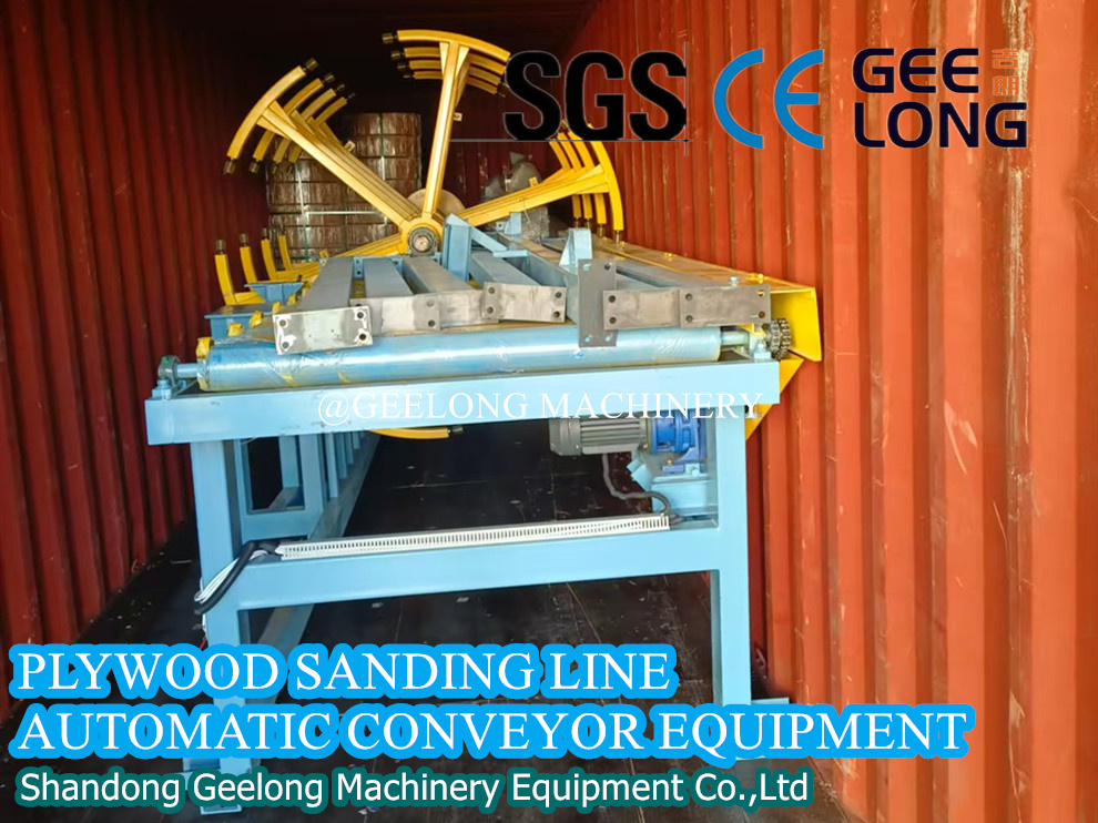 Automatic plywood sanding line equipment load containers today