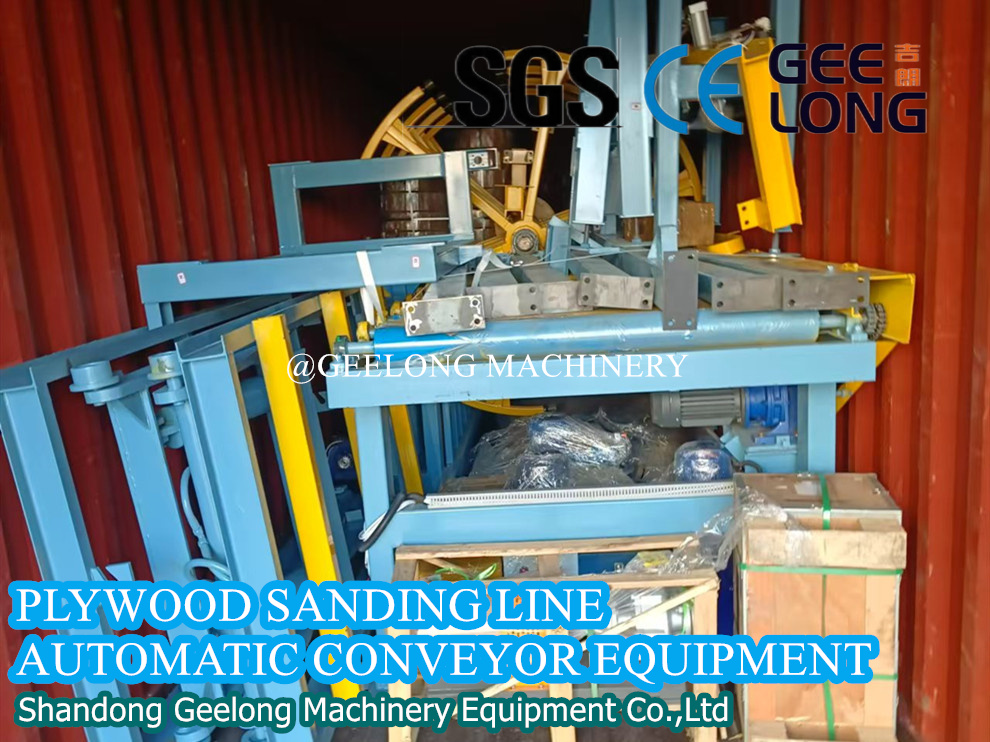 Automatic plywood sanding line equipment load containers today