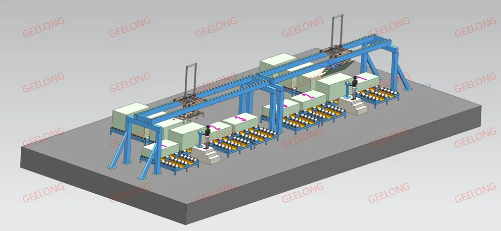 Film Stacking Process Line Film Faced Plywood Grading and Stacking Line | Auto Sorting