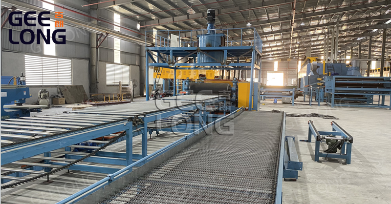 Veneer paving line, plywood assemble line