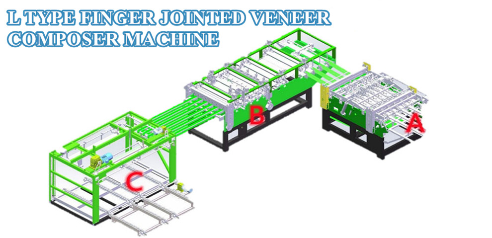 L Type core veneer finger joint composer machine