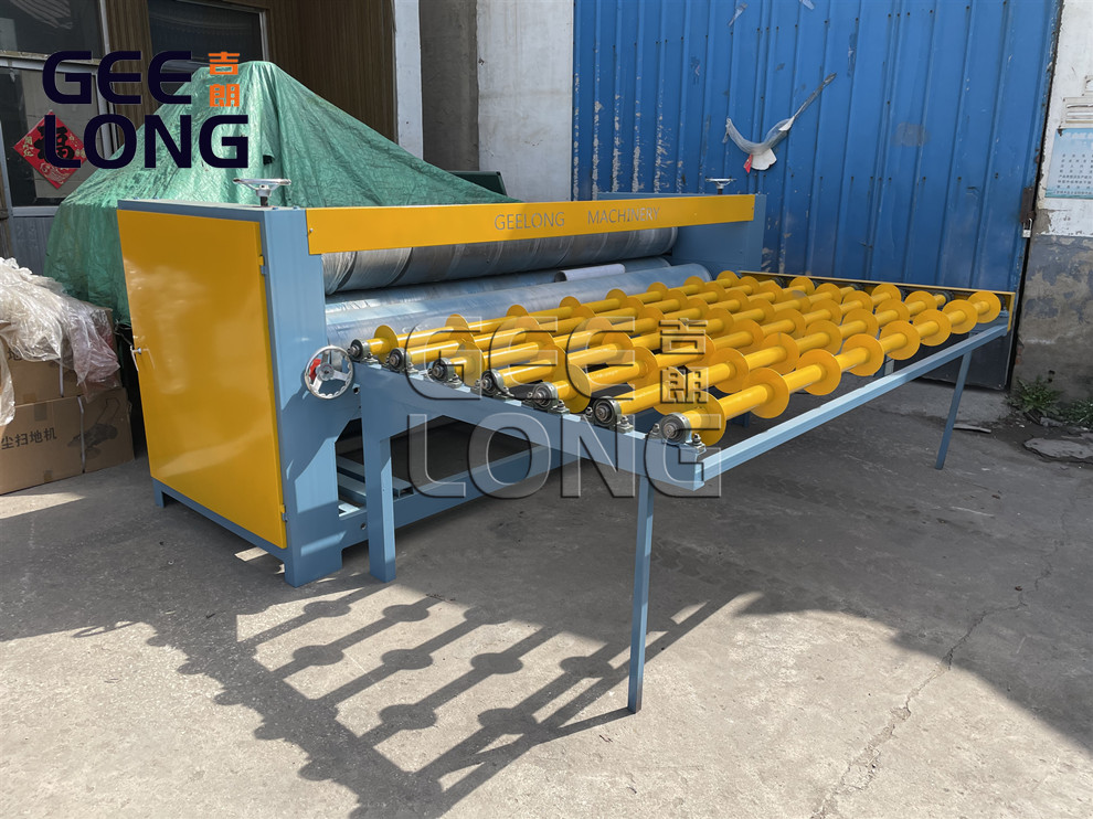 Loading and unloading rack for glue spreader machine