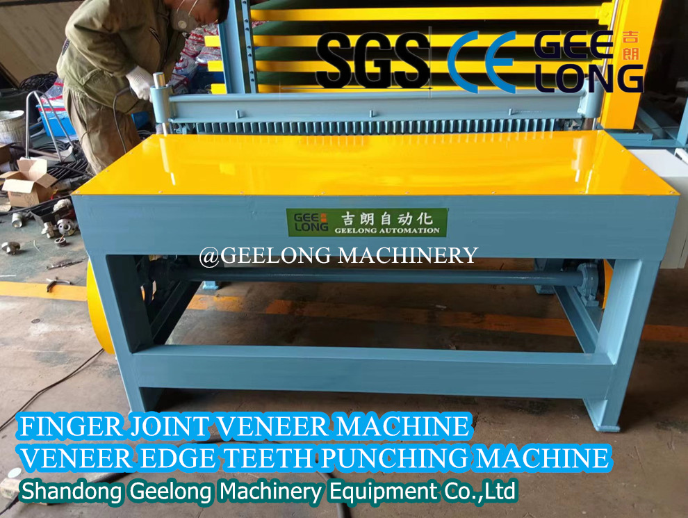 Finger joint veneer tooth edge punching machine