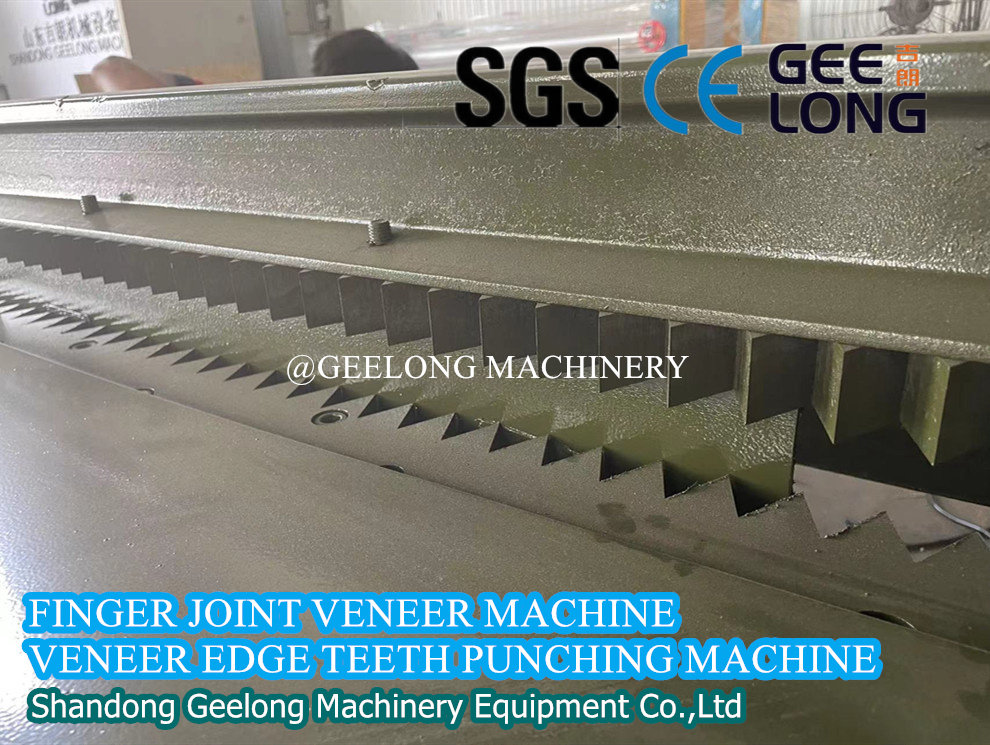 Finger joint veneer tooth edge punching machine