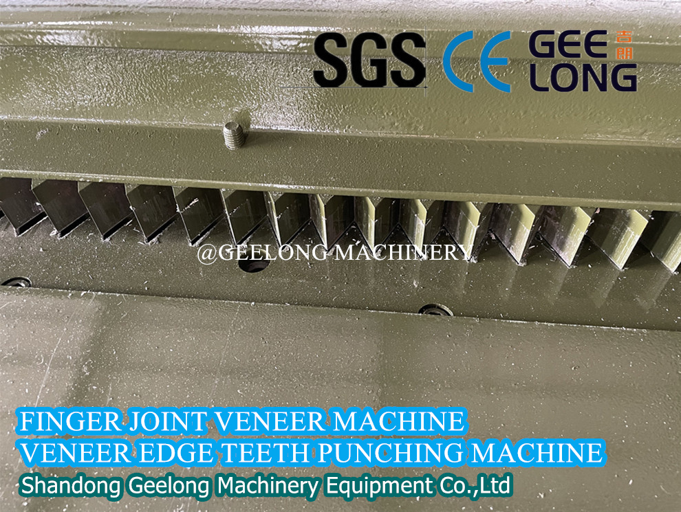 Finger joint veneer tooth edge punching machine