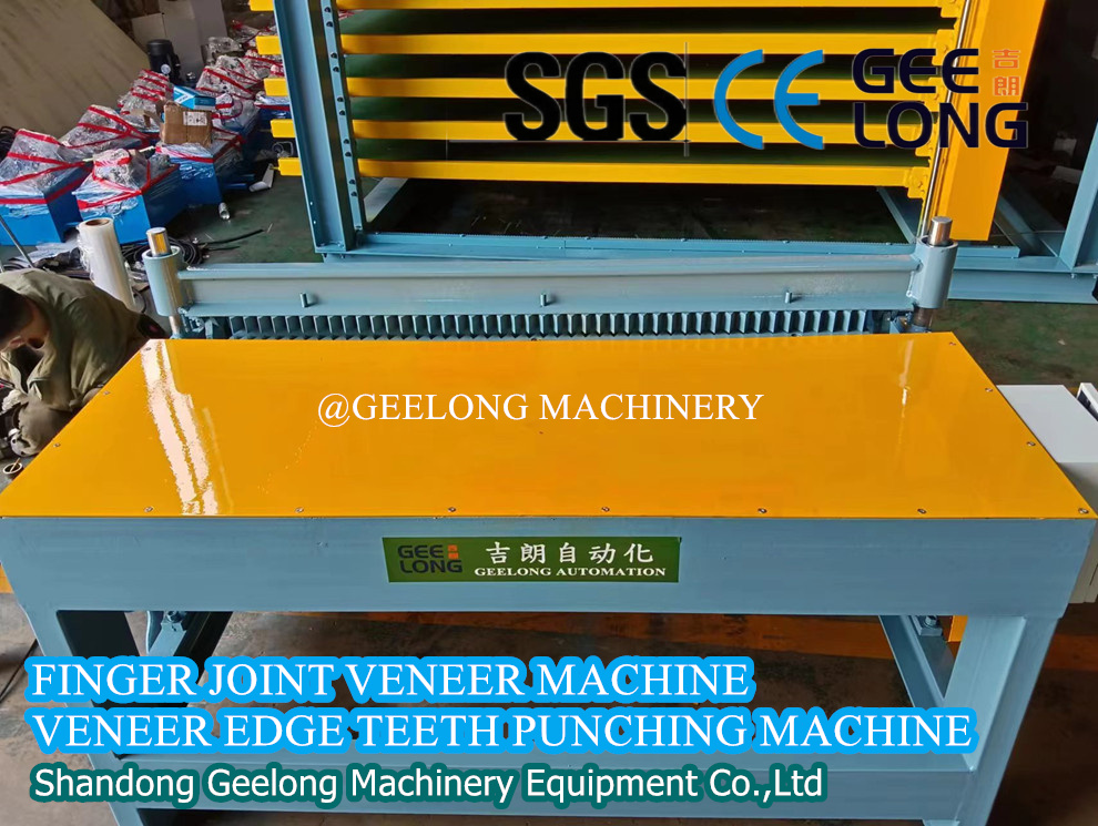 Finger joint veneer tooth edge punching machine