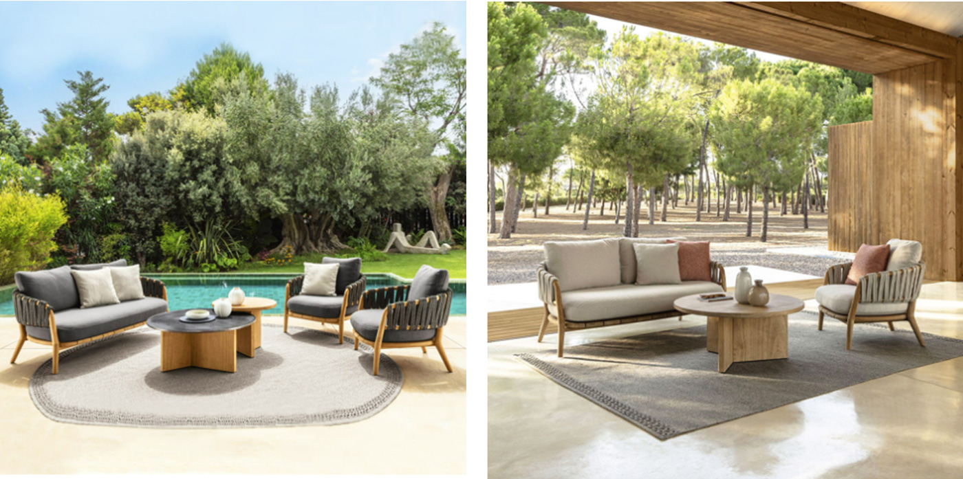 Outdoor Furniture Made of Waterproof and Sun-Shade Rattan Material