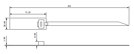 plastic security seal with locking jaw