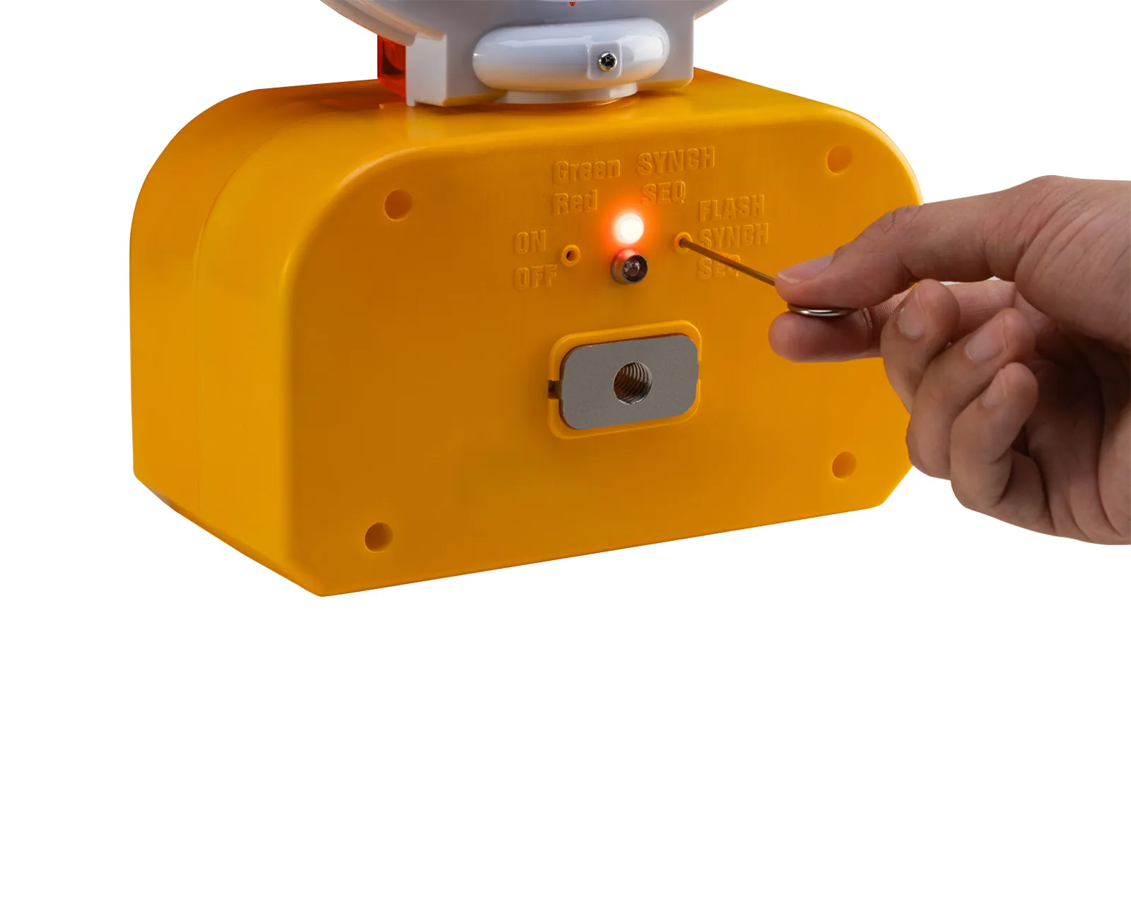 Solar-Powered Sequential Barricade Flashing Light