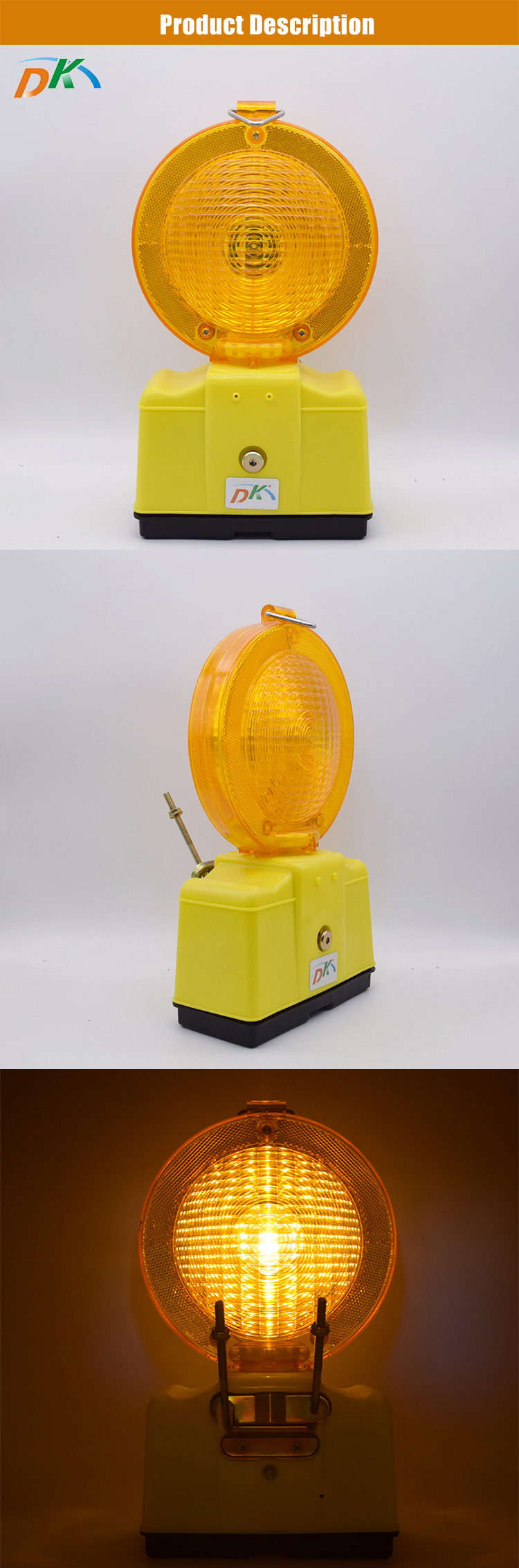 DK LED Traffic Warning Battery Barricade Light