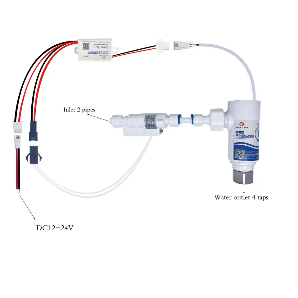 Overflow water uvc led sterilizer