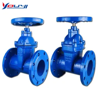 The gate valve is operated by a threaded rod that connects an actuator (usually a handwheel or motor) to the rod of the gate.