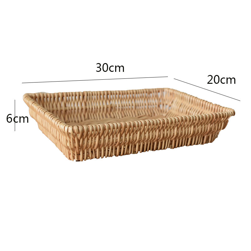 Wicker basket tray