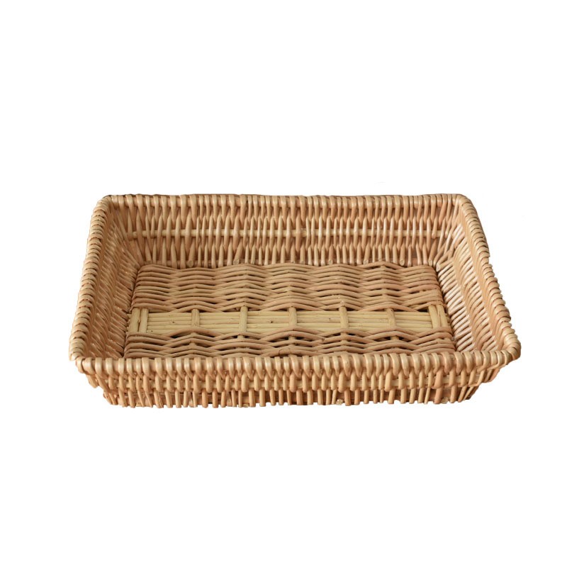 Wicker basket tray