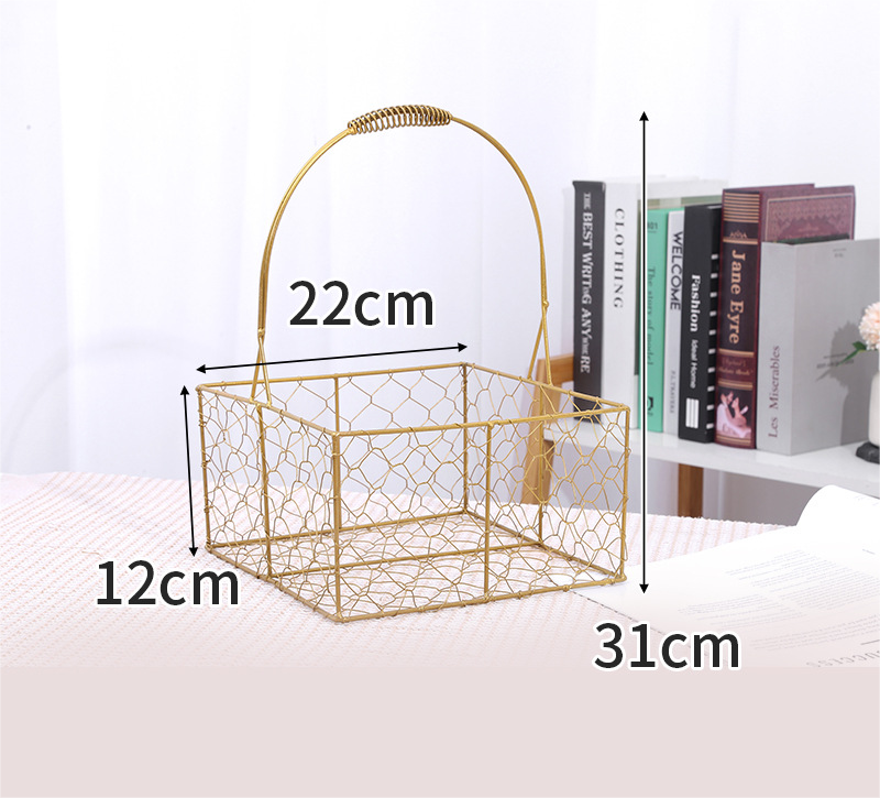 Iron gold wire basket