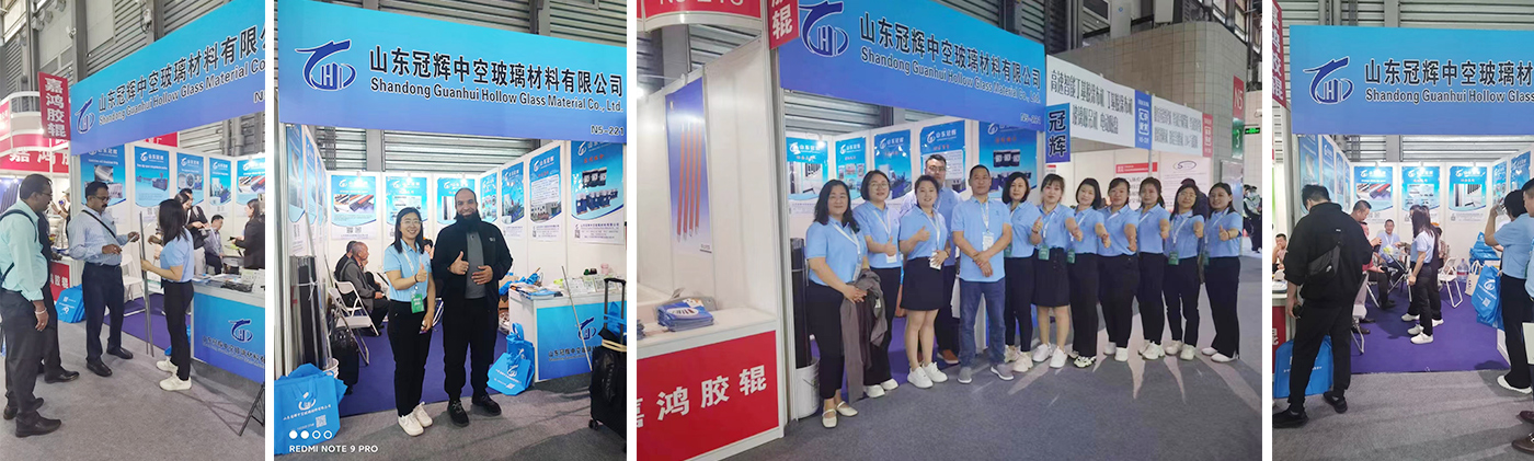 At the Shanghai Glass Exhibition, customers from various countries flocked to Shandong Guanhui's booth for insulating glass materials