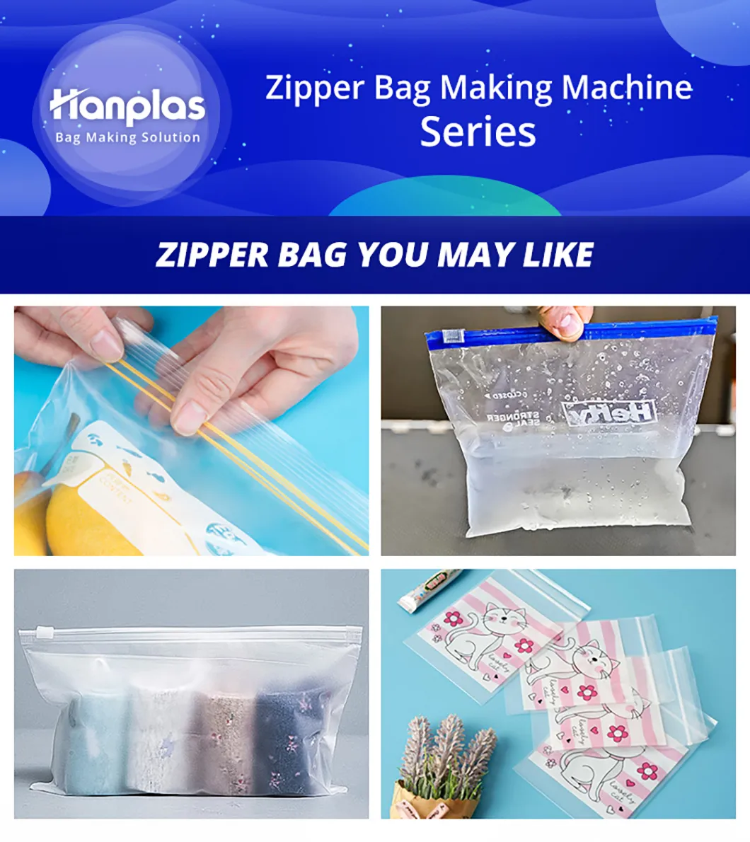 HP-ZC giyim paketleme torbası kaydırıcı fermuarlı torba yapma makinesi