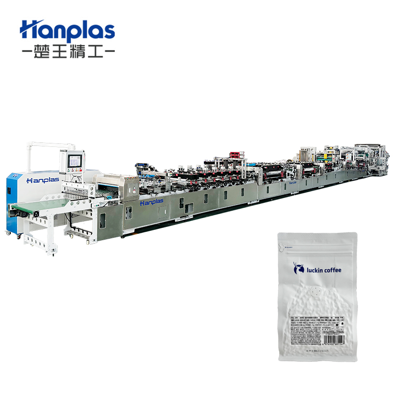 HP-FEP Flat Bottom Pouch 8 Side Sealing Bag Making Machine