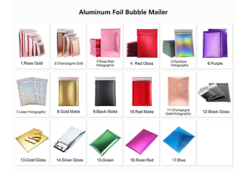 Metallic Silver Bubble Mailers for Chocolate