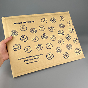 Degradable Yellow Kraft paper Bubble Padded Envelopes