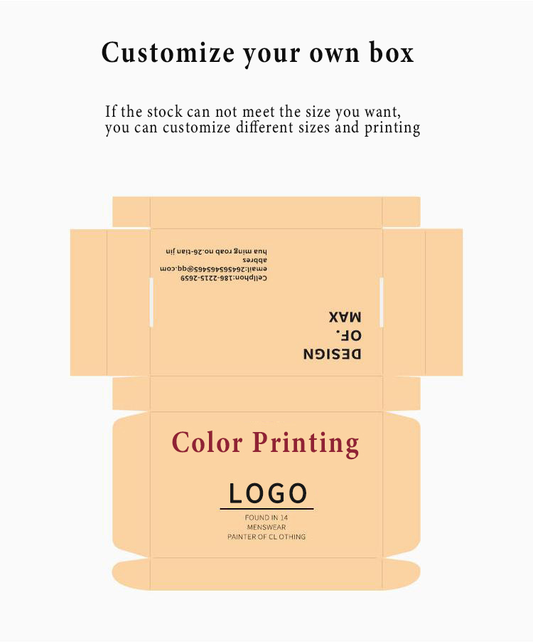 Custom Corrugated Paper Box Mailer Shipping Box with Color Printed