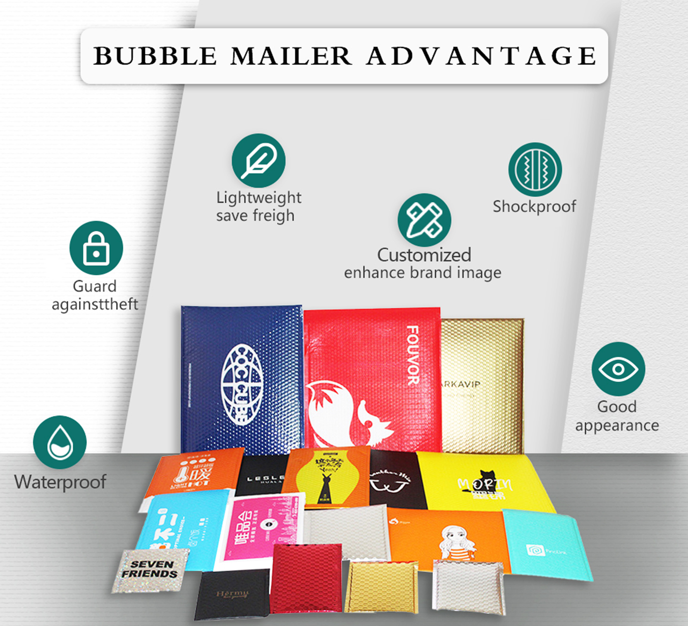 Custom Printed Poly Bubble Mailer