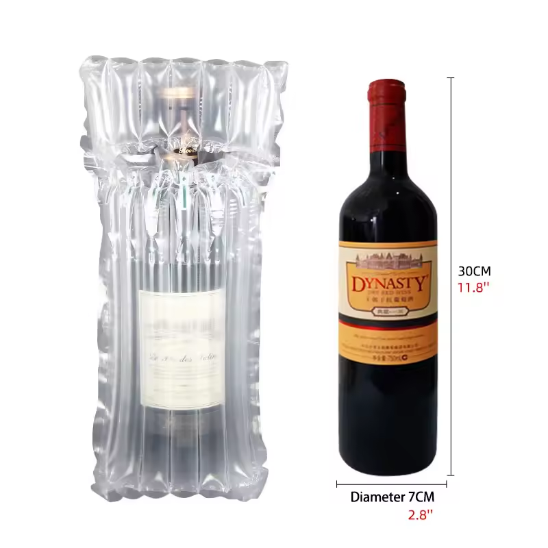 750ml Wine Bubble Wrapping Air Column Bag