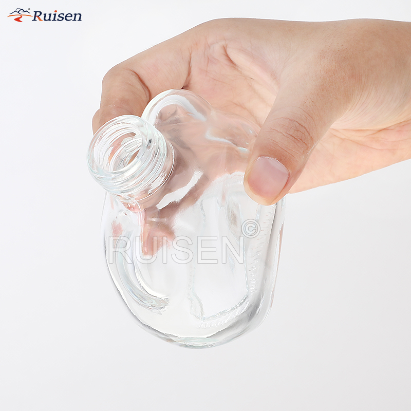 Flat square perfume bottle bayonet glass bottle Clear glass sample perfume bottle