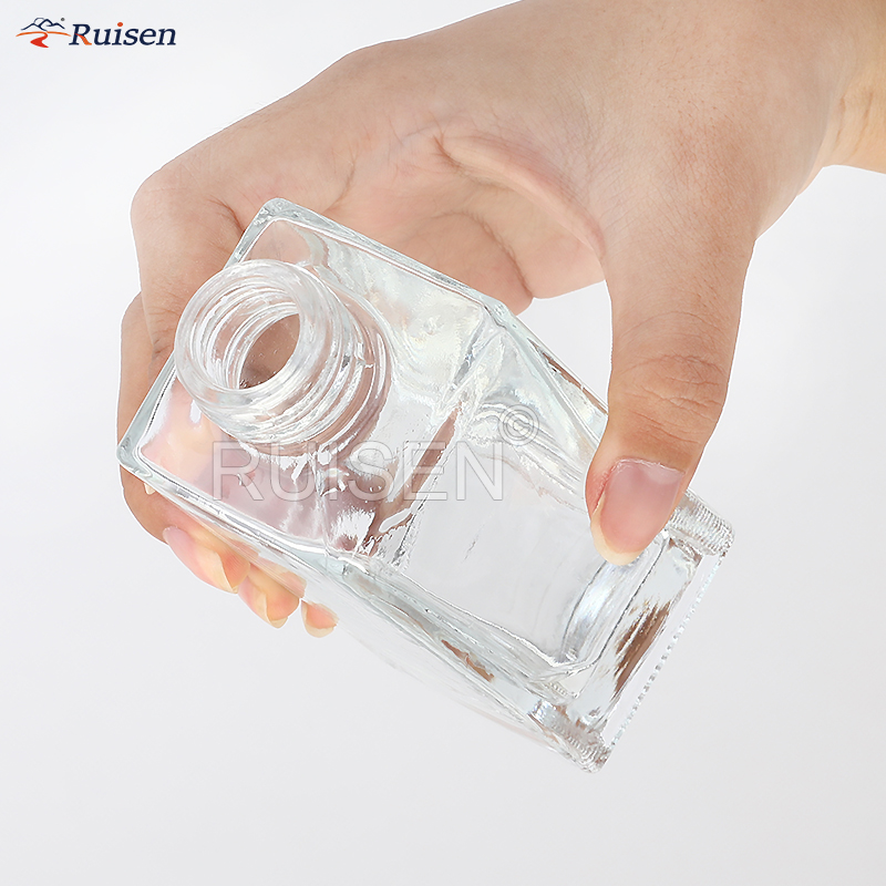 Clear 30ml rectangular empty cosmetics perfume bottle Perfume bottle empty perfume bottle