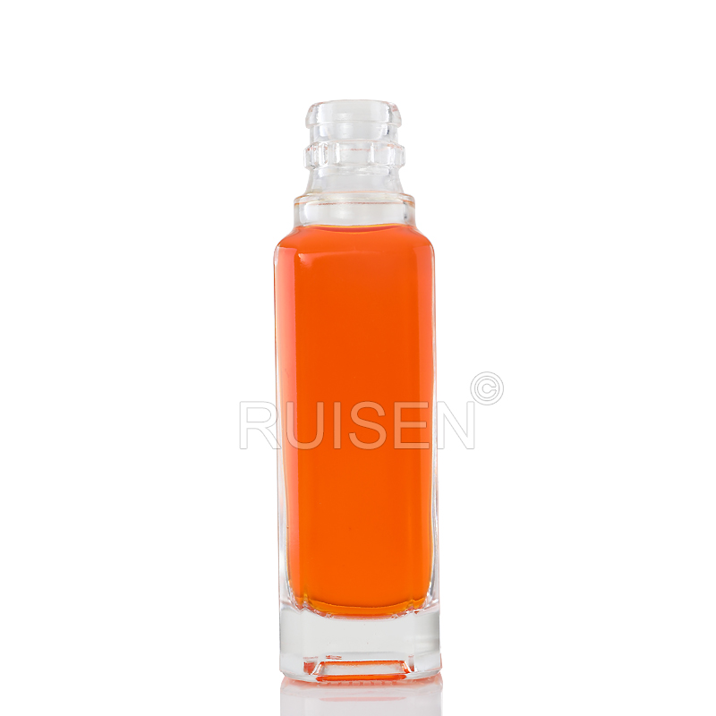 Wholesale high quality perfume bottle 50ml/100ml rectangular transparent glass empty perfume bottle