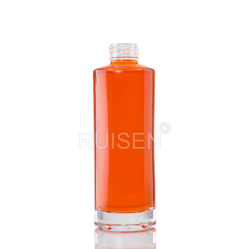 Free sample custom logo Luxury Round cylinder large clear empty 250ml glass perfume spray bottle