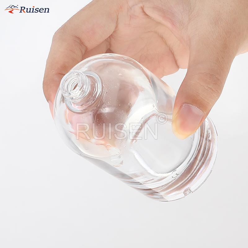 Empty 50ml 100ml Round custom shape color transparent glass aromatic bottle reed diffuser glass bottle