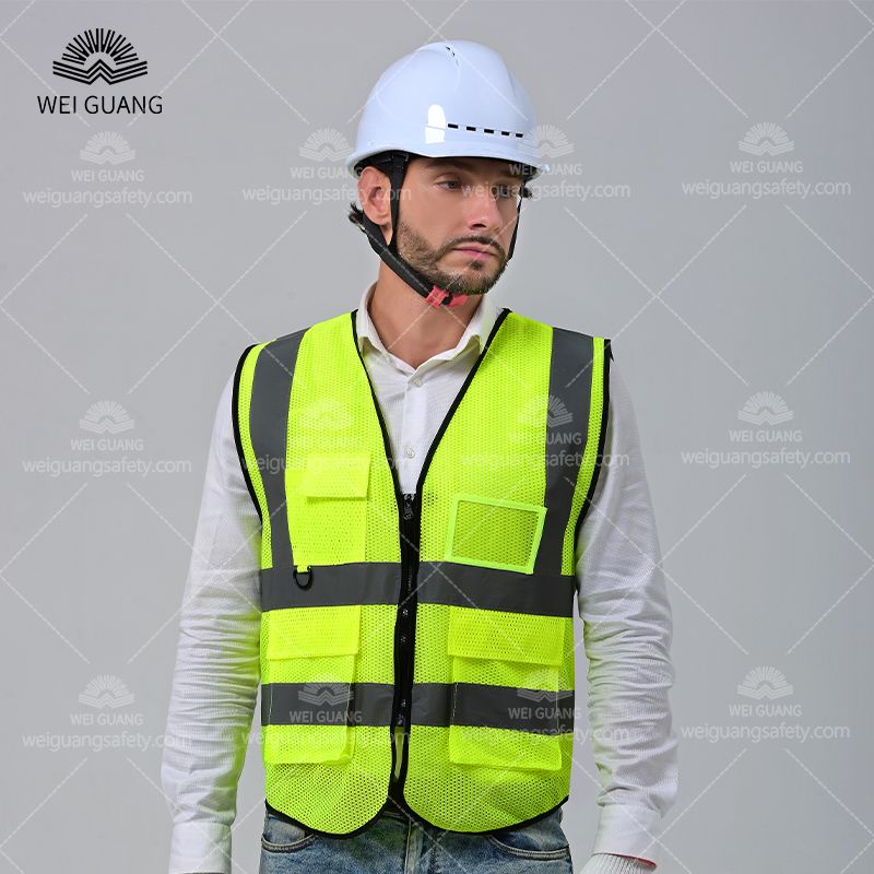 Gilet Da Lavoro Uomo Tessuto Riflettente Composito Ad Alta Visibilità - 50x140 Cm, Argento, Per Sicurezza E Abbigliamento Gilet Alta Visibilità Uomo - Foto 7