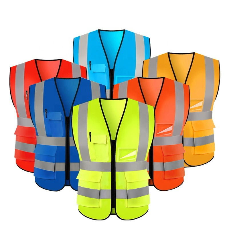 【高額売筋】 High Visibility Reflective Orange Safety Vest Vests