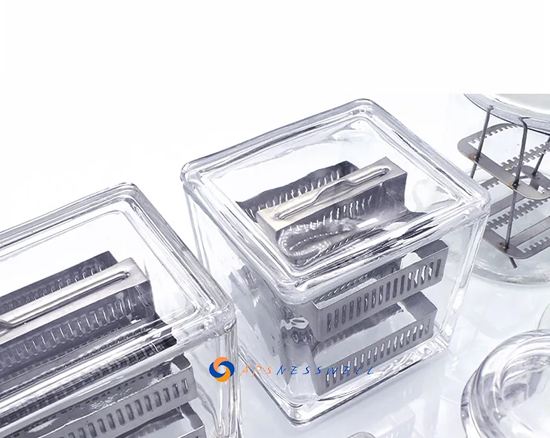 Microscope Slide Stain Rack,Slide Basket Holder,Staining Jars